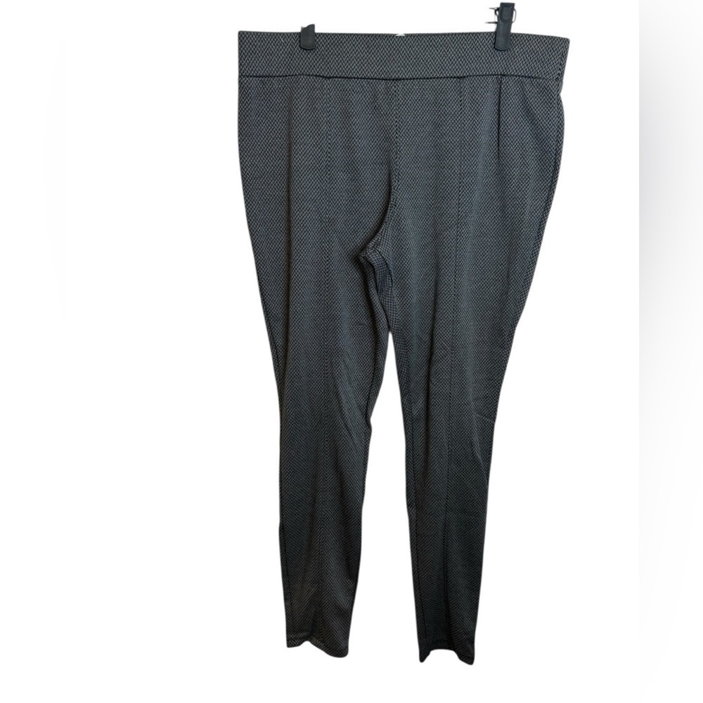 Ava & Viv Gray Herringbone Pull On Pants